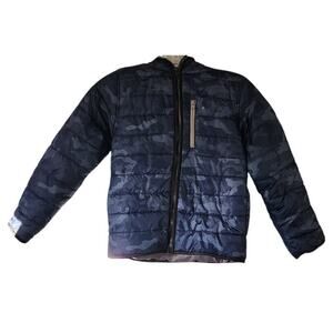 Body Glove Youth Blue Camo Puffer Hooded Jacket Size 10